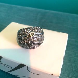 Silver Diamond Ring..